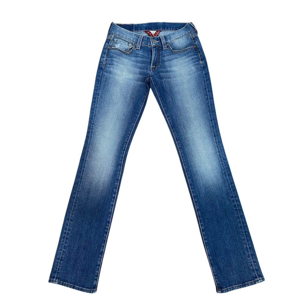 Lucky Brand Women sz 31 Jeans Dungarees Gene Montesano Mid Rise Easy Rider USA